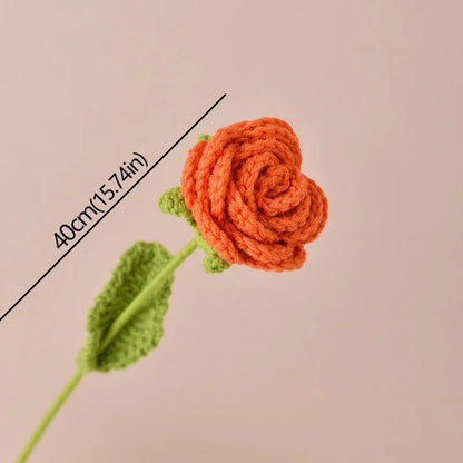 Timeless knitted roses