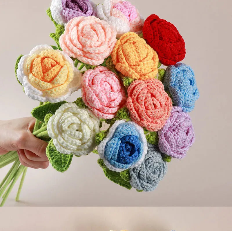 Timeless knitted roses