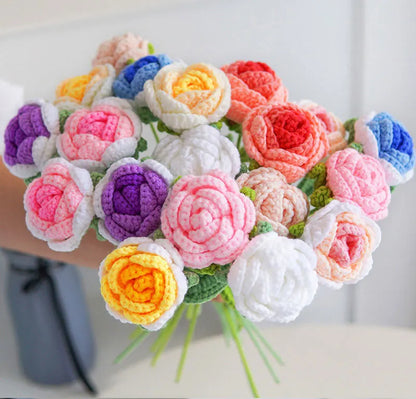 Timeless knitted roses