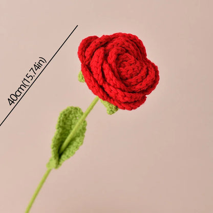 Timeless knitted roses