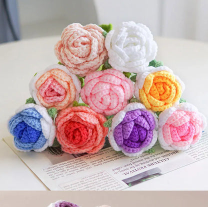 Timeless knitted roses