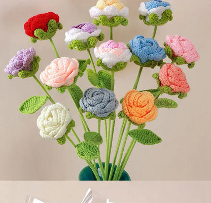 Timeless knitted roses