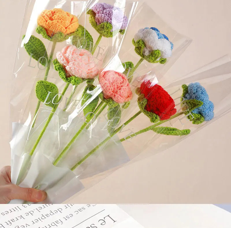 Timeless knitted roses