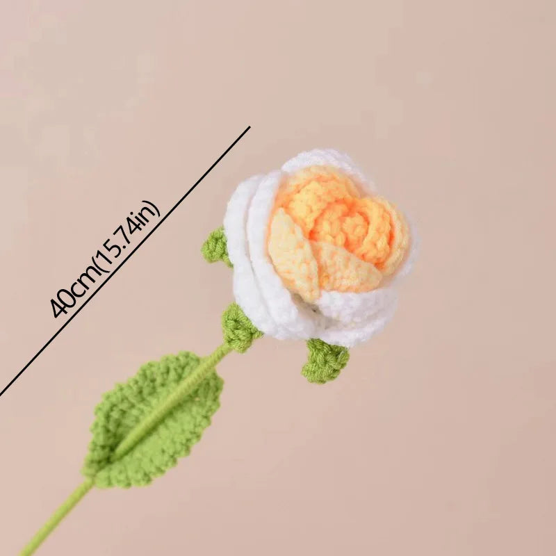 Timeless knitted roses