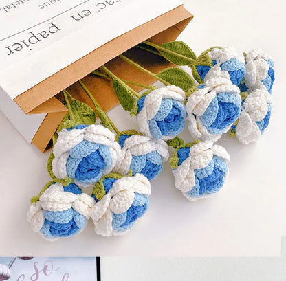 Timeless knitted roses